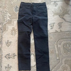 NWT Madewell Stovepipe Black Denim Jeans Sz 26